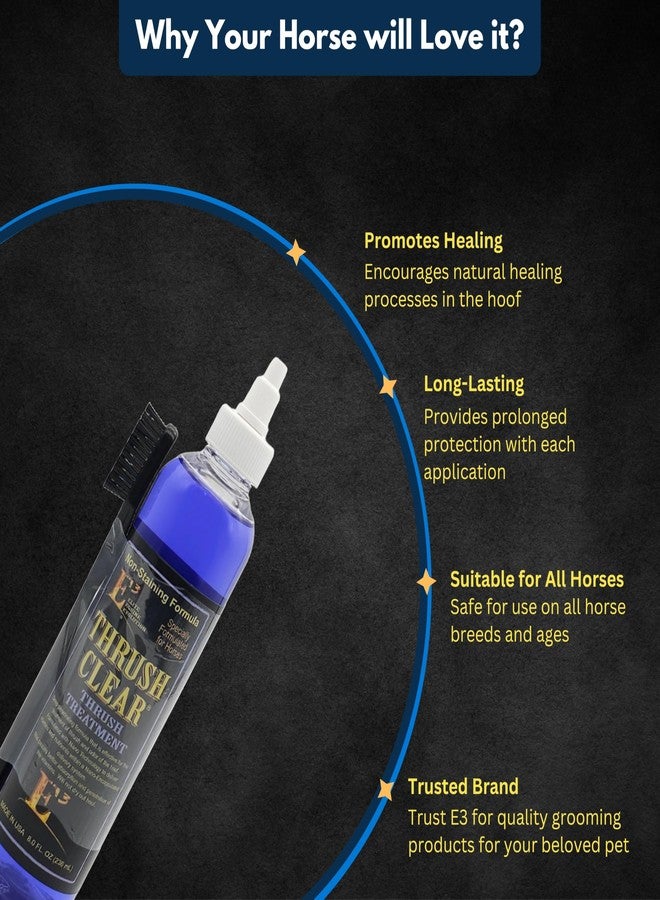 E3 إي 3 لعلاج تعفن الحافر للخيول - 227 غرام - تركيبة سريعة المفعول لا تترك بقعاً. علاج تعفن الحافر. مقوي للحوافر. فرشاة تطبيق مرفقة. - Image 4